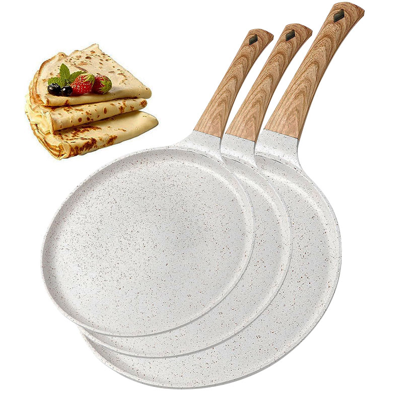Mini Pancake Griddle - กระทะทำเครป/ไข่/พิซซ่า/ตอร์ติญ่า/แพนเค้ก ขนาด 20/24/28 ซม. เคลือบกันติด ใช้กับเตาแม่เหล็กไฟฟ้าได้