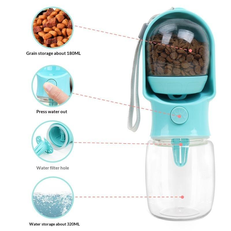 ขวดน้ำและอาหารสัตว์เลี้ยงแบบพก - Hot Dog Press บทวิจารณ์และราคา