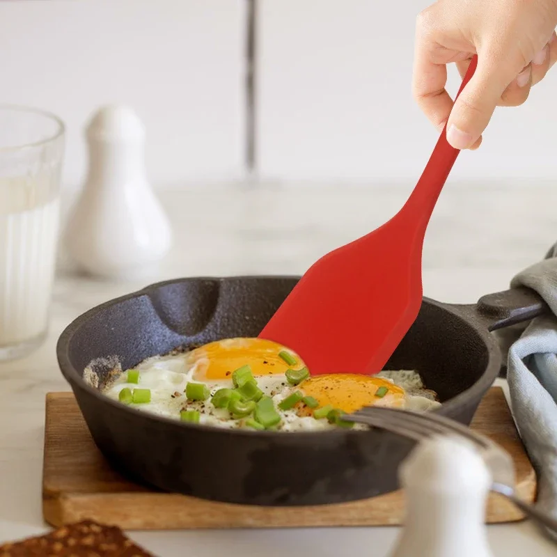 ซิลิโคนทําอาหารรั่วไม้พายหนาแน - Okonomiyaki Spatula บทวิจารณ์และราคา