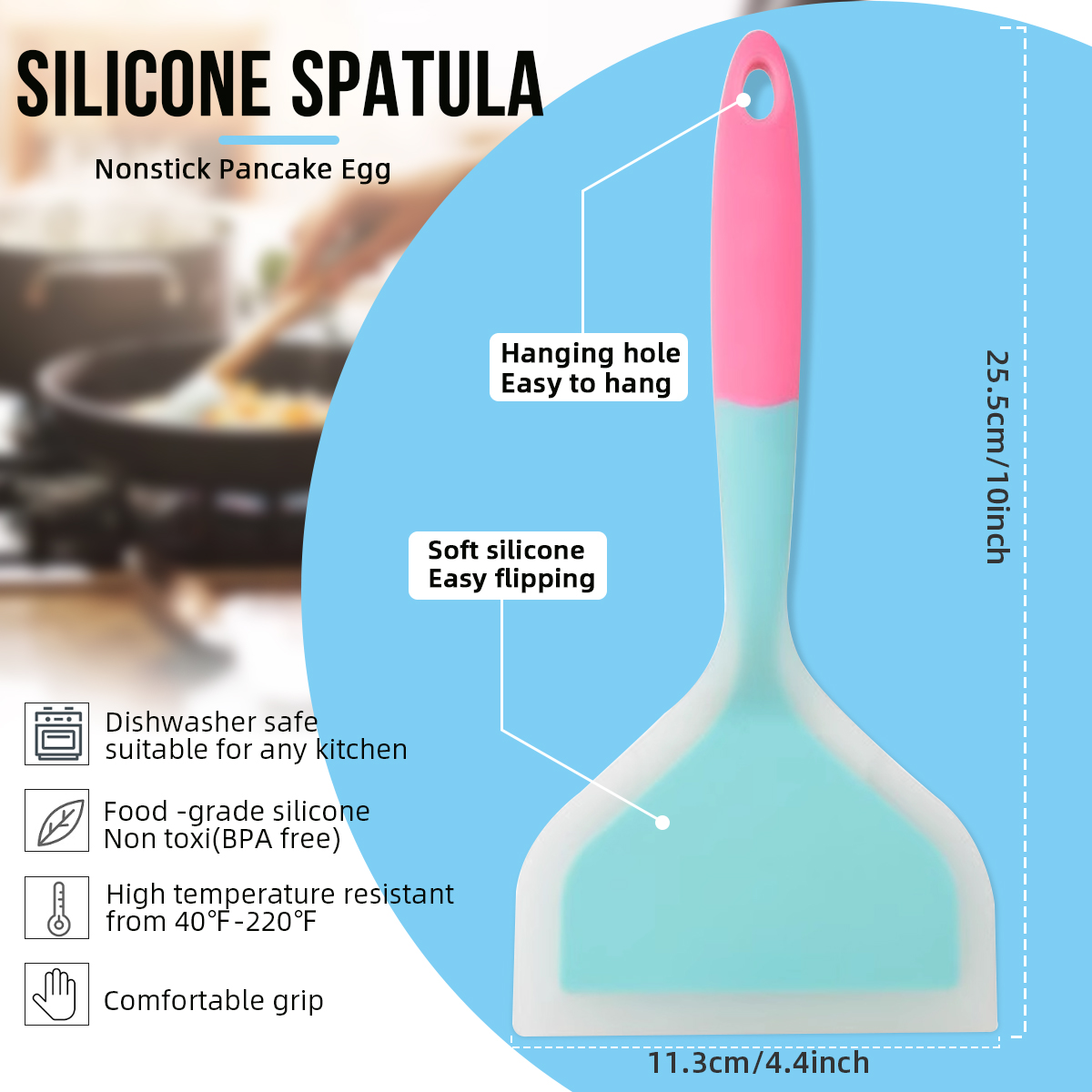 ไม้พายซิลิโคนอุปกรณ์ทําอาหารเน - Okonomiyaki Spatula บทวิจารณ์และราคา