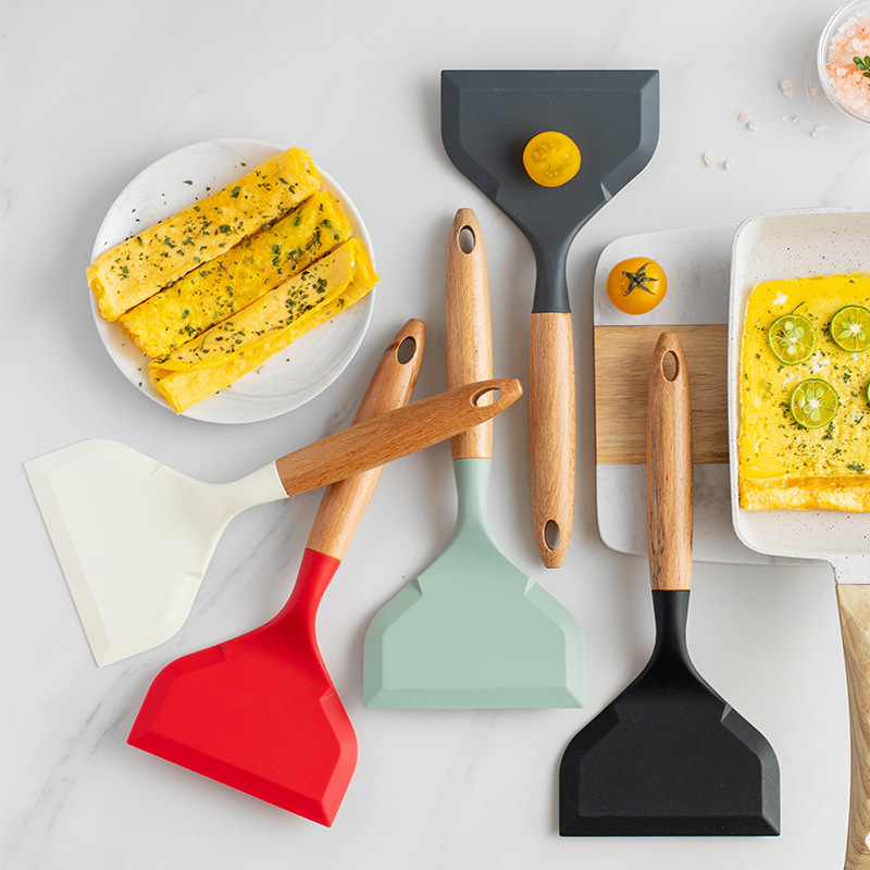ซิลิโคนเกรดอาหารอุปกรณ์ทําอาหา - Okonomiyaki Spatula บทวิจารณ์และราคา