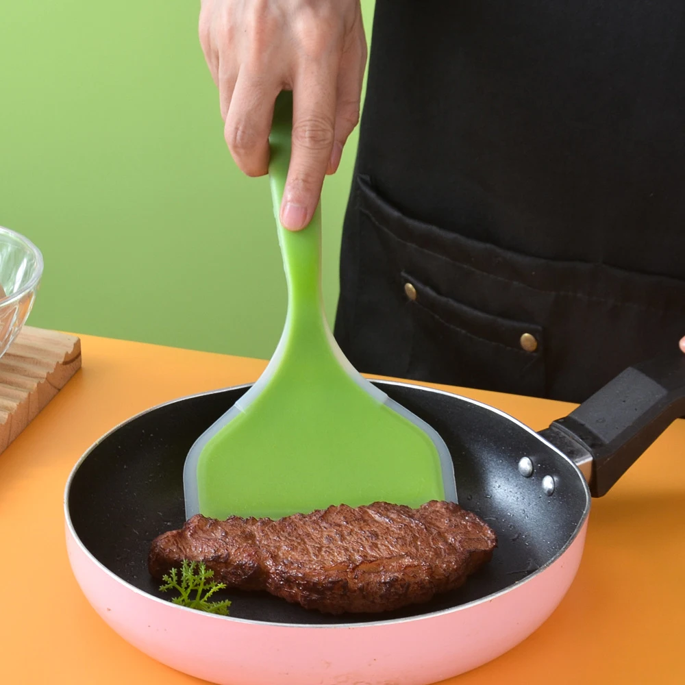 1PC ไม้พายซิลิโคนปากกว้าง Non- - Okonomiyaki Spatula บทวิจารณ์และราคา